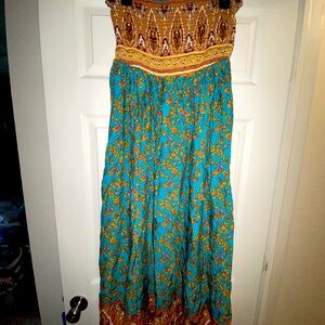 SHEIN floral print strapless tube dress